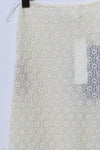 Un Morceau elastic lace oblique blooming half skirt UM231XZ11 light yellow PUM40